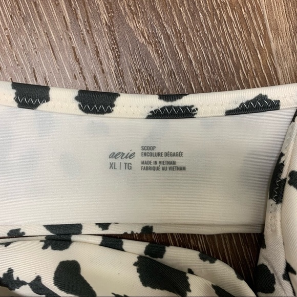 Aerie animal print wrap tie front bikini top - Picture 4 of 6